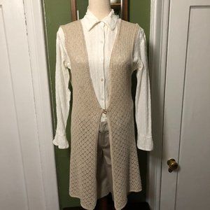 long oatmeal color vest size medium GAP